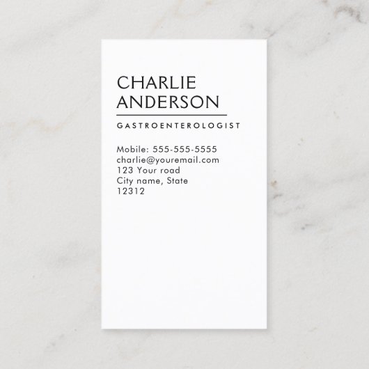 カラー胃のロゴ(縦)のミニマリモダンスト 名刺 (裏面)