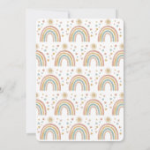 カラー自然ウォーターカラーレインボーサン誕生日 招待状 (裏面)