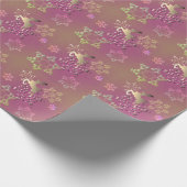 カラー自然スノーフレーク（鹿を使用） ラッピングペーパー (角)