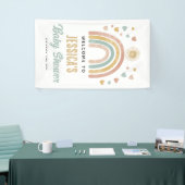 カラー自然レインボーサンベビーシャワー歓迎サイン 横断幕 (トレードショー)