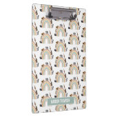 カラー自然レインボージャングル動物パターン クリップボード (右)