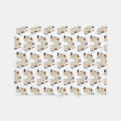 カラー自然レインボージャングル動物パターン フリースブランケット (正面(横))