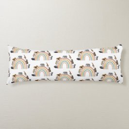 カラー自然レインボージャングル動物パターン ボディピロー