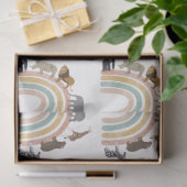 カラー自然レインボージャングル動物パターン 薄葉紙 (ギフト)