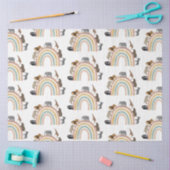 カラー自然レインボージャングル動物パターン 薄葉紙 (クラフト)