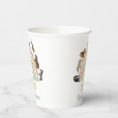 カラー自然レインボージャングル動物ベビーシャワー 紙コップ (左)