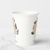 カラー自然レインボージャングル動物ベビーシャワー 紙コップ (右)