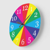 カラー見本イエロー(緑)シアン(青)マゼンタ(赤) ラージ壁時計 (傾斜)