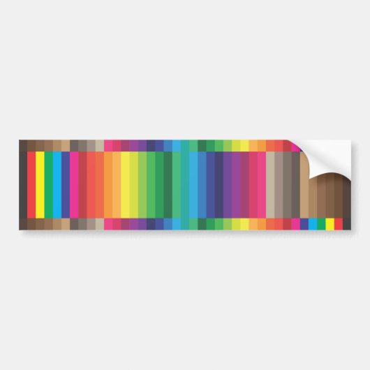 カラー見本CMYK バンパーステッカー (正面)