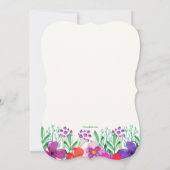 カラー誕生日パーティーへの招待のバースト 招待状 (裏面)