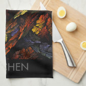 カラー調和抽象芸術アートキッチンタオル キッチンタオル (四つ折り)