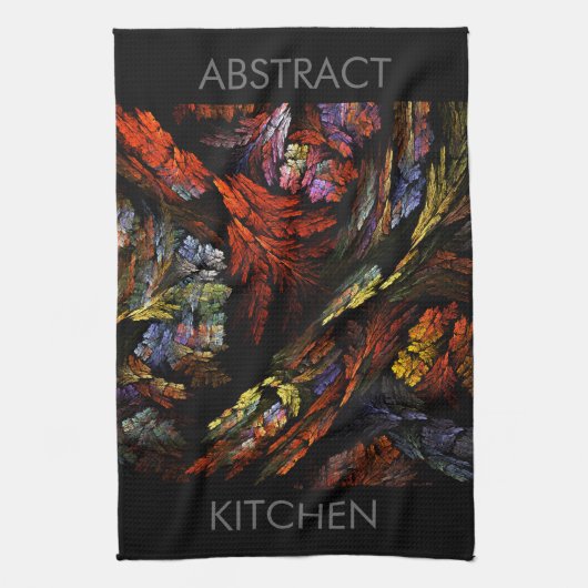 カラー調和抽象芸術アートキッチンタオル キッチンタオル (縦)
