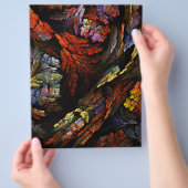 カラー調和抽象芸術アートフライヤー チラシ (手)
