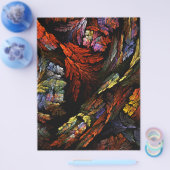 カラー調和抽象芸術アートフライヤー チラシ (シングル)