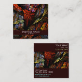 カラー調和抽象芸術アートプロフェッショナル スクエア名刺 (正面/裏面)