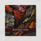 カラー調和抽象芸術アートプロフェッショナル スクエア名刺 (正面)