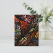 カラー調和抽象芸術アートポストカード ポストカード (スタンド正面)