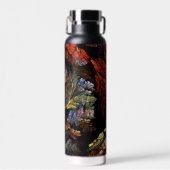 カラー調和抽象芸術アート ウォーターボトル (正面)