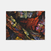 カラー調和抽象芸術アート フリースブランケット (正面(横))