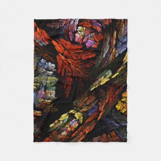 カラー調和抽象芸術アート フリースブランケット (正面)