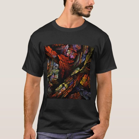 カラー調和抽象芸術アート Tシャツ (正面)