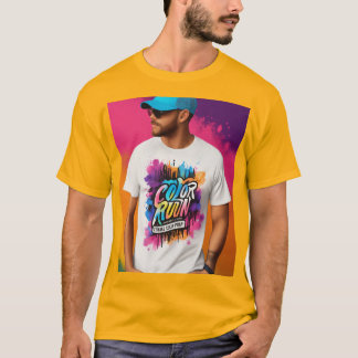 カラー走イベント。 Tシャツ