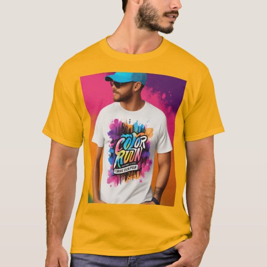 カラー走イベント。 Tシャツ (正面)