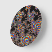 カラー走 – フラクタルアート ラウンド壁時計 (傾斜)