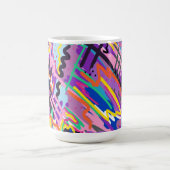 カラー遊抽象芸術プリント コーヒーマグカップ (中央)