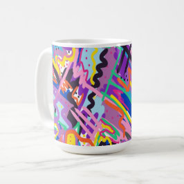 カラー遊抽象芸術プリント コーヒーマグカップ