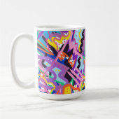 カラー遊抽象芸術プリント コーヒーマグカップ (左)