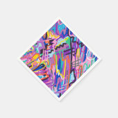 カラー遊抽象芸術プリント スタンダードカクテルナプキン (角)