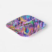 カラー遊抽象芸術プリント ペーパープレート (傾斜あり)