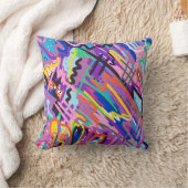 カラー遊抽象芸術 クッション (ブランケット)
