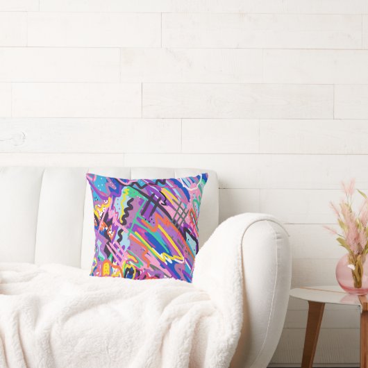 カラー遊抽象芸術 クッション (ソファ)