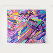 カラー遊抽象芸術 タペストリー (正面(横))