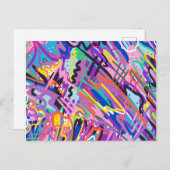 カラー遊抽象芸術 ポストカード (正面/裏面)