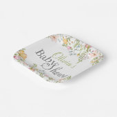 カラー野草フローラ赤ちゃんシャワー ペーパープレート (傾斜あり)