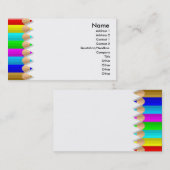 カラー鉛筆プロファイルカード 名刺 (正面/裏面)