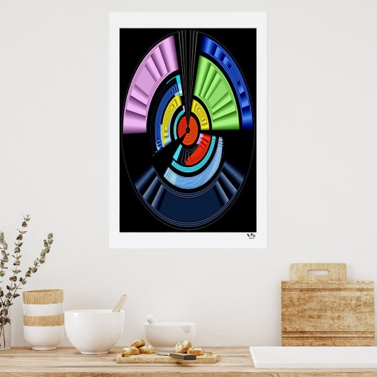 カラー錯視#01/P ポスター (キッチン)