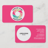 カラー開口円 – カラー01 – 赤#FF3D7F 名刺 (正面/裏面)