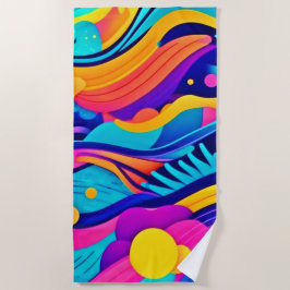 カラー電流:色相の動的な流鮮やかれ ビーチタオル