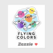 カラー飛んでいるウイングスカラフルプン シール (シート)