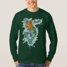 カラー飛んでいるスケーター、おもしろいイラストレーション