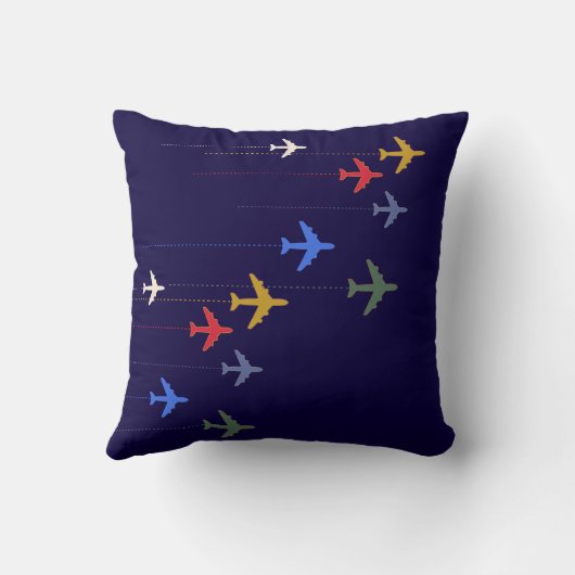 カラー飛行機 クッション (裏面)