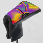 カラー魔法抽象芸術3Dレインボワート ゴルフヘッドカバー (3/4 正面)