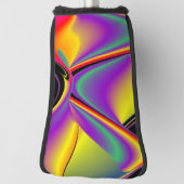 カラー魔法抽象芸術3Dレインボワート ゴルフヘッドカバー (回転90)