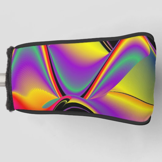 カラー魔法抽象芸術3Dレインボワート ゴルフヘッドカバー (正面)