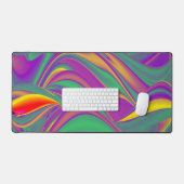 カラー魔法抽象芸術3Dレインボワート デスクマット (キーボード&マウス)