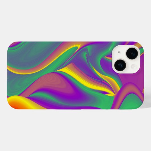 カラー魔法抽象芸術3Dレインボワート Case-Mate iPhoneケース (裏面 (横))